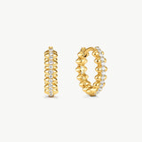 Gold Spiked Huggie Earrings | Belvria