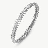 Silver Spiked Statement Bangle Bracelet | Belvria