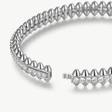 Silver Spiked Statement Bangle Bracelet | Belvria