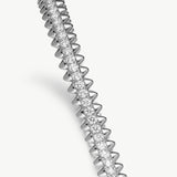 Silver Spiked Statement Bangle Bracelet | Belvria