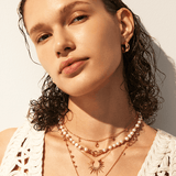 Baroque Pearl Necklace with Gold Möbius Detail | Belvria