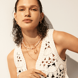 Baroque Pearl Necklace with Gold Möbius Detail | Belvria
