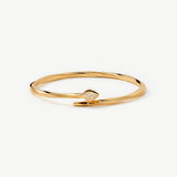 Gold Snake-Inspired Open Cuff Bracelet | Belvria