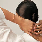 Gold Snake-Inspired Open Cuff Bracelet | Belvria