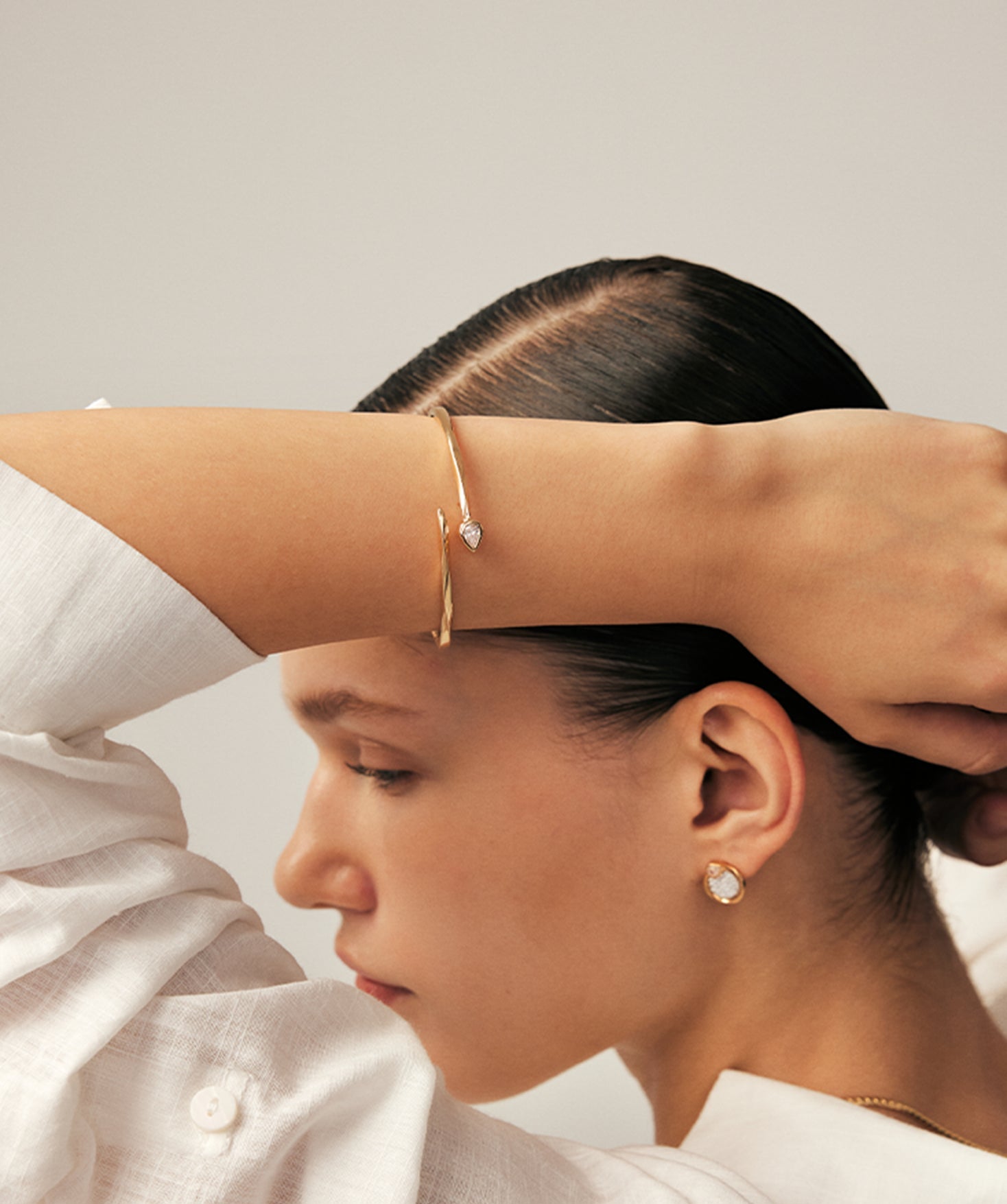 Gold Snake-Inspired Open Cuff Bracelet | Belvria