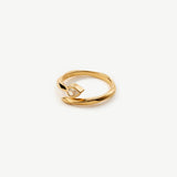 Gold Teardrop Bypass Ring | Belvria