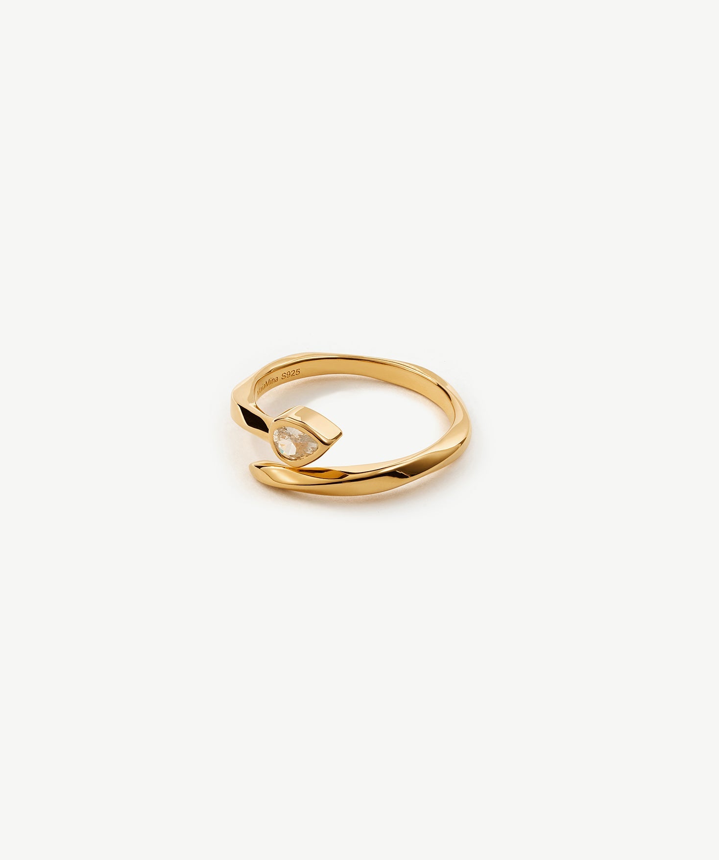 Gold Teardrop Bypass Ring | Belvria