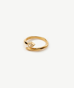Gold Teardrop Bypass Ring | Belvria
