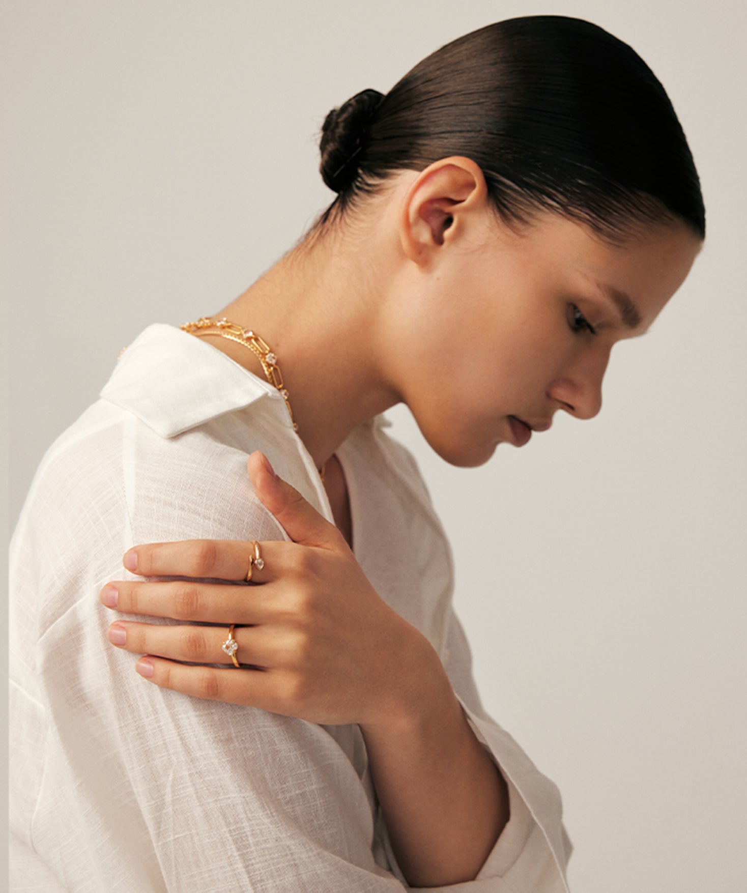 Gold Teardrop Bypass Ring | Belvria