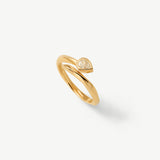 Gold Teardrop Bypass Ring | Belvria