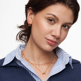 Gold Spiral Pendant Necklace with Teardrop Stone | Belvria