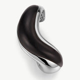Ebony Wood & Silver Statement Cuff Bracelet | Belvria