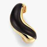 Ebony Wood & Gold Statement Cuff Bracelet | Belvria