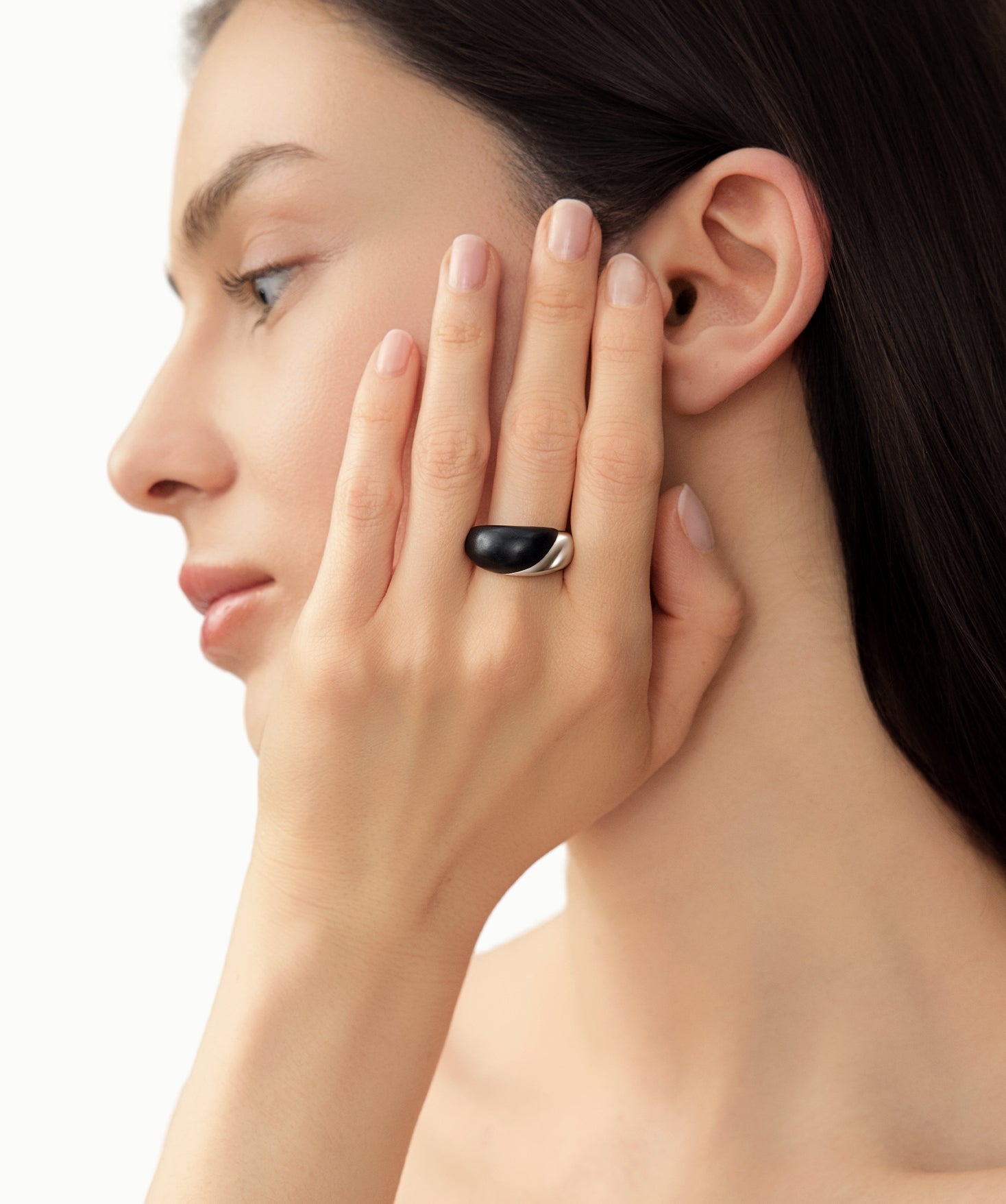 Ebony Wood & Sterling Silver Statement Ring | Belvria