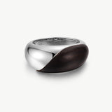 Ebony Wood & Sterling Silver Statement Ring | Belvria