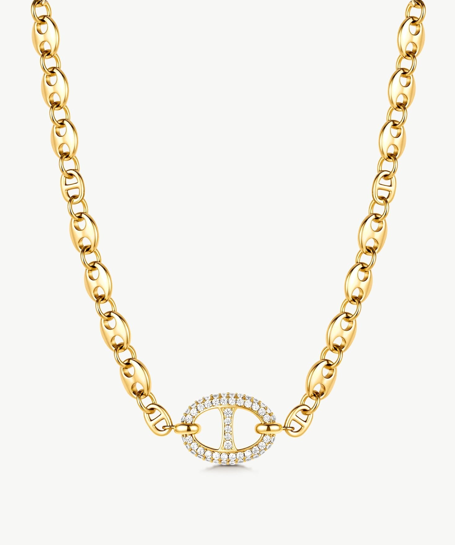 Gold Mariner Chain Statement Necklace | Belvria