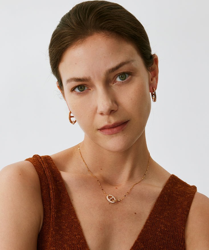 Gold Mariner Link Pendant Necklace | Belvria