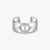 Silver Wide Open Band Mariner Ring | Belvria