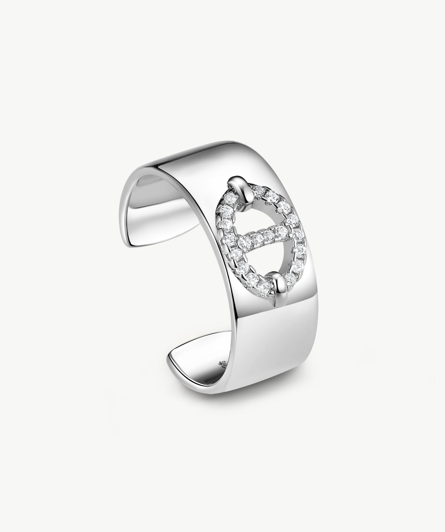 Silver Wide Open Band Mariner Ring | Belvria