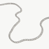 Silver Mini Mariner Chain Necklace | Belvria