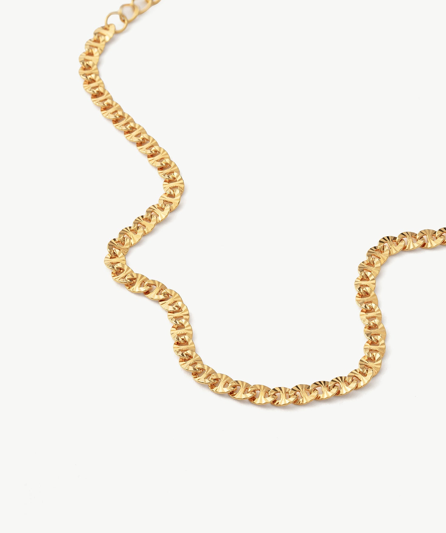 Gold Mini Mariner Chain Necklace | Belvria