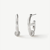 Silver Mariner Link Hoop Earrings | Belvria