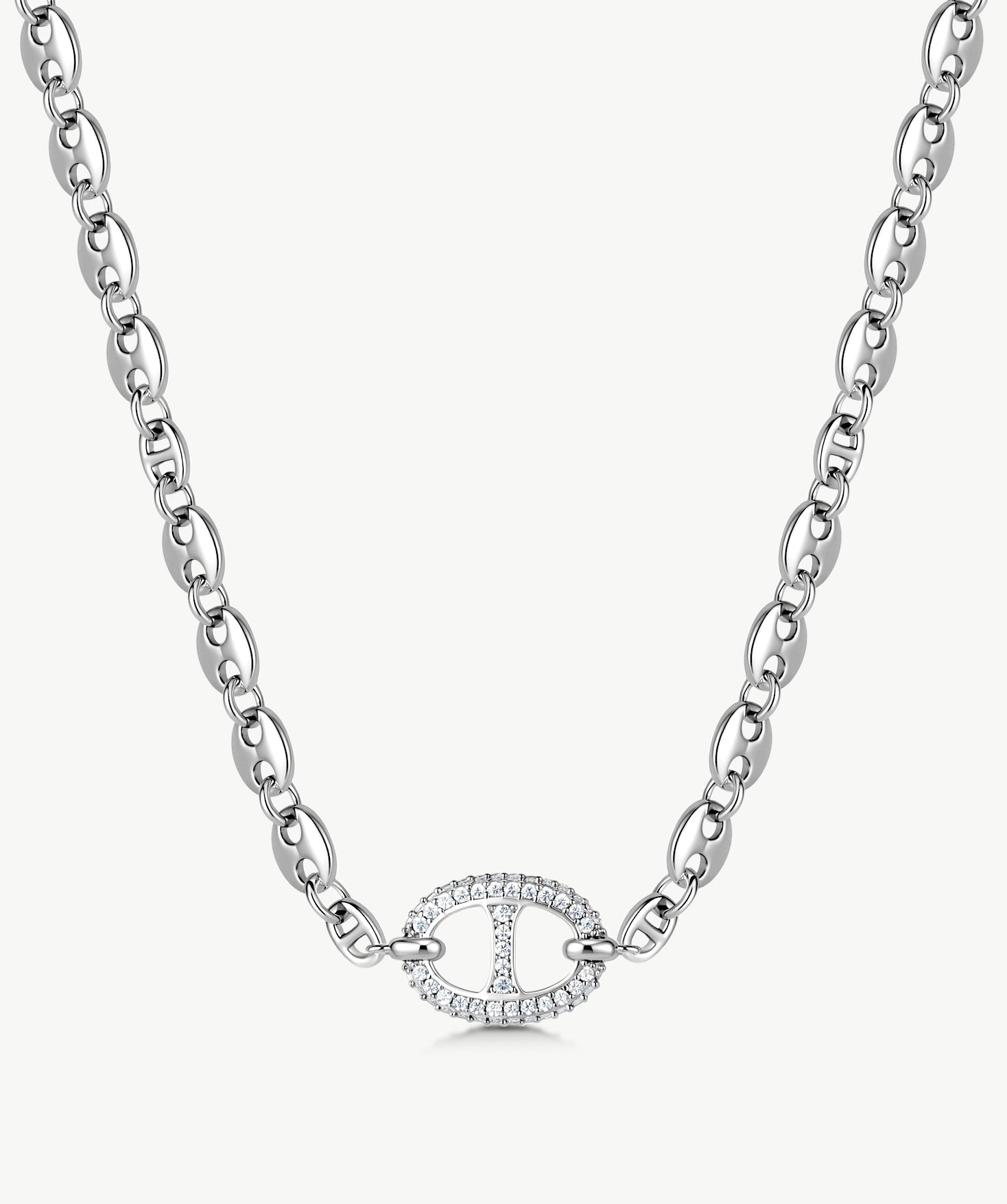 Silver Mariner Chain Statement Necklace | Belvria