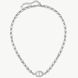 Silver Mariner Chain Statement Necklace | Belvria