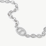 Silver Mariner Chain Statement Necklace | Belvria