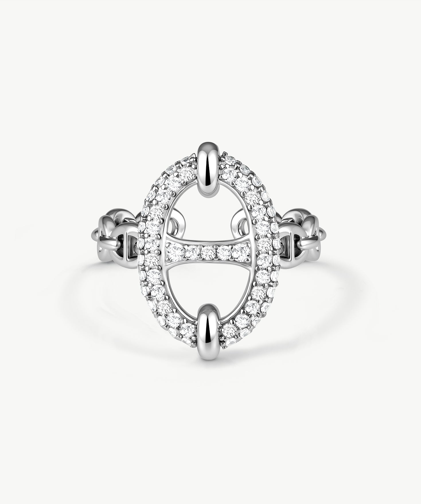 Silver Mariner Link Adjustable Ring | Belvria