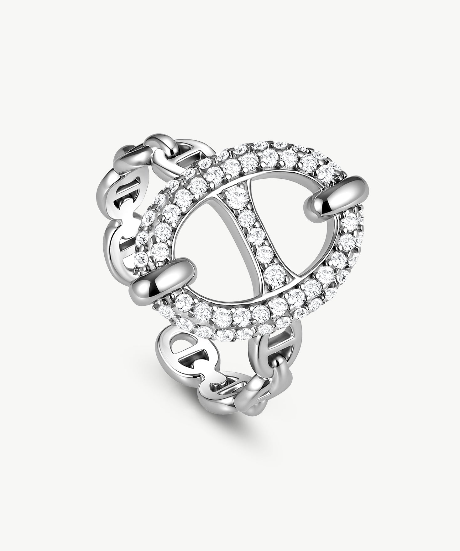 Silver Mariner Link Adjustable Ring | Belvria