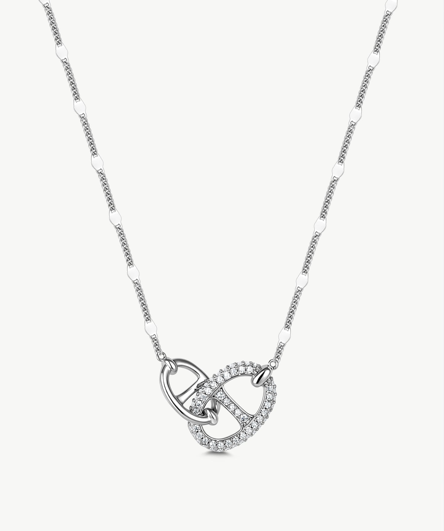 Silver Interlocking Mariner Link Necklace | Belvria