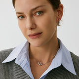 Silver Interlocking Mariner Link Necklace | Belvria