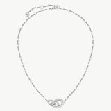 Silver Interlocking Mariner Link Necklace | Belvria