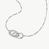 Silver Interlocking Mariner Link Necklace | Belvria