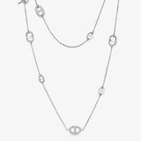 Silver Mariner Link Long Necklace | Belvria