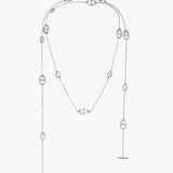 Silver Mariner Link Long Necklace | Belvria