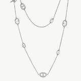 Silver Mariner Link Long Necklace | Belvria