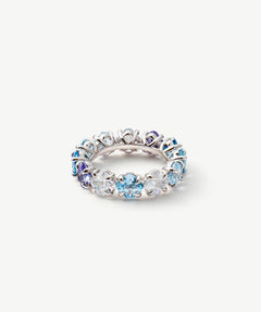 Blue Gradient Gemstone Eternity Ring | Belvria