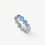 Blue Gradient Gemstone Eternity Ring | Belvria