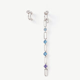 Mismatched Blue Gradient Drop Earrings | Belvria