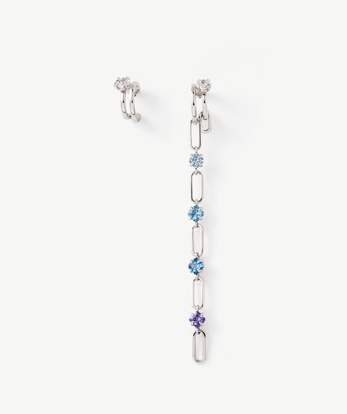 Mismatched Blue Gradient Drop Earrings | Belvria