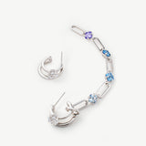Mismatched Blue Gradient Drop Earrings | Belvria