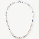 Blue Gradient Gemstone Link Necklace | Belvria