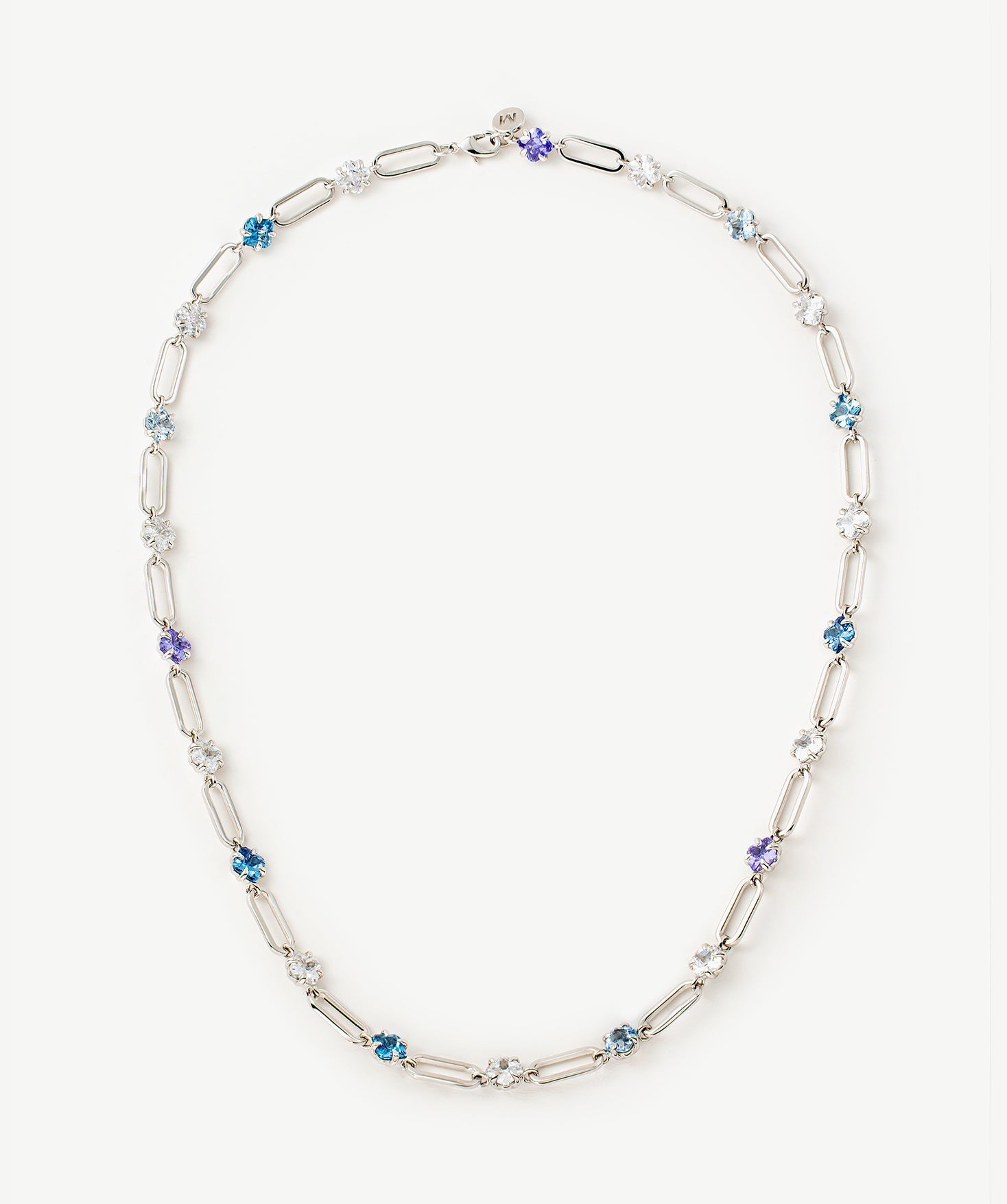 Blue Gradient Gemstone Link Necklace | Belvria