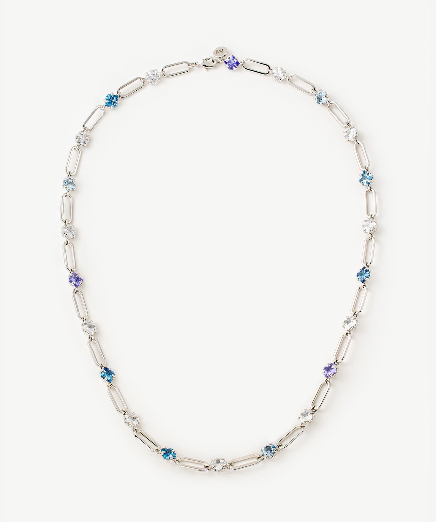 Blue Gradient Gemstone Link Necklace | Belvria