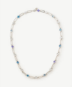 Blue Gradient Gemstone Link Necklace | Belvria