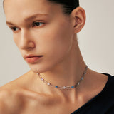 Blue Gradient Gemstone Link Necklace | Belvria