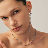 Blue Gradient Gemstone Link Necklace | Belvria