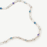 Blue Gradient Gemstone Link Necklace | Belvria